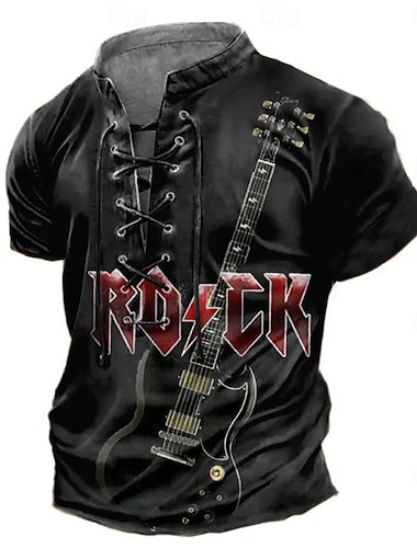Homens Terror Gótico Pedra Guitarra Camiseta Manga Curta Camiseta Impressão 3D Pescoço Laço Camisa Casual Diário Preto Primavera Verão Roupa S M L XL XXL 3XL   Homens Terror Gótico Pedra Guitarra Camiseta Manga Curta Camiseta Impressão 3D Pescoço Laço Camisa Casual Diário Preto Primavera Verão Roupa S M L XL XXL 3XL