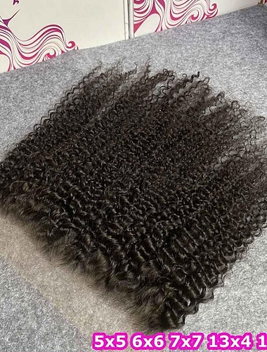  Cabello Vietnamita 13*6 Cierre Rizado / Ondulado Amplio Parte gratuito Malla suiza Cabello humano remy Mujer con pelo de bebe / Clásico / Entradas Naturales Ropa Cotidiana