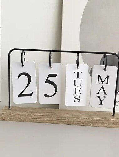  Schreibtischdekoration, kreativer Holzkalender, Tischkalender aus Holz, Basteln