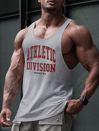  Herren Fitness Tank Top Tank Top Running Sport Top Tank Top Sport Ärmellos Weste / Fahrradweste Casual Athlässigkeit Atmungsaktiv Schnelltrocknend Weich Fitnesstraining Laufen Gehen Sportbekleidung