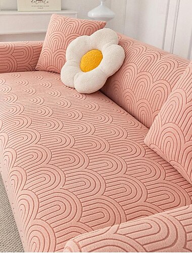  Elastischer Sofabezug aus Jacquard-Samt, All-Inclusive-Universalbezug, für alle vier Jahreszeiten, einteiliges, katzenkratzfestes Sofakissen, dehnbar, langlebig, einfach zu installieren und zu