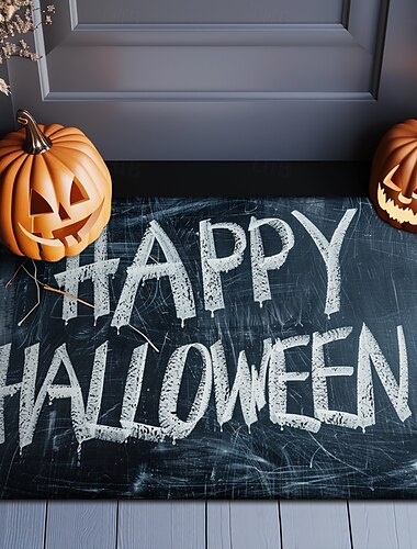  Halloween Dekorationen gruselige Fußmatte Küchenmatte Bodenmatte rutschfester Bereich Teppich ölfester Teppich Indoor Outdoor Matte Schlafzimmer Dekor Badezimmermatte Eingangsteppich