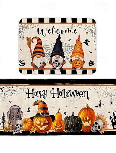  Halloween-Dekorationen, Küchenteppich, Flächenteppich, rutschfeste, ölbeständige Bodenmatte, Wohnzimmerteppich, Indoor-Outdoor-Matte, Schlafzimmerdeko, Badezimmermatte, Eingangsteppich, Türmatte