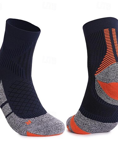  Calcetines Deportivos Calcetines para correr Calcetines de agarre 1 Par Bloque de Color Hombre Calcetines A prueba de resbalones Transpirable Reductor del Sudor Cómodo Entrenamiento de gimnasio