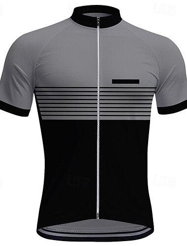  Per uomo Maglia da ciclismo Manica corta Bicicletta Maglietta Superiore con 3 tasche posteriori Ciclismo da montagna Cicismo su strada Asciugatura rapida Zip anteriore Ad alta capillarità Bianco