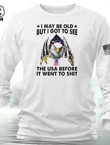  Magliette Patriottiche per Uomini Maglietta Americana US Flag Manica Corta T-shirt Stampa 3D Collo a Giro Maglietta Moda Quotidiana Base Casual Strada Quotidiana Nera Rossa Blu Estate Primavera