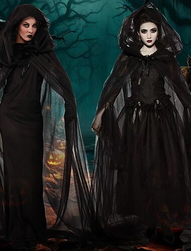  Heks Duivel Geest bruid Walpurgisnacht Cosplay kostuum Feestkostuum Gemaskerd Bal Volwassenen Dames Outfits Cosplay Prestatie Feest Halloween Maskerade Mardi Gras Makkelijk carnavalskostuum