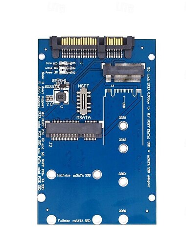  m.2 msata zu sata 2,5 zoll adapter board konverter karte adapter platte