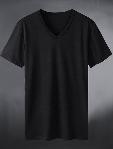 Herren Laufshirt Sport Top Kurzarm T-Shirt Casual Athlässigkeit V Ausschnitt Atmungsaktiv Schnelltrocknend Weich Fitnesstraining Laufen Gehen Sportbekleidung Sportkleidung Einfarbig Dunkelgrau