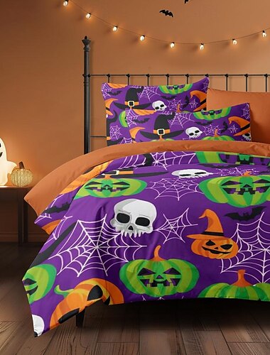  halloween samling dynetrekk sett 3-delt sett jack o lanterne gresskar supermykt hudvennlig langvarig
