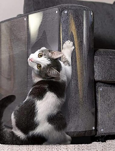  transparenter Möbelschutz, Möbelschutz gegen Katzenkratzer, Sofaschutz für Katzen, transparentes selbstklebendes Katzenband für Möbel