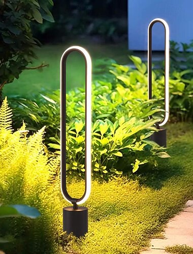  LED-Außenwandleuchte, warmweiß, 40/60/80 cm, Gartenlampen, 10 W, Metall, Acryl, Pfosten, Gartenbeleuchtung, 3000 K, für Garage, Haustür, Terrasse, 110–240 V