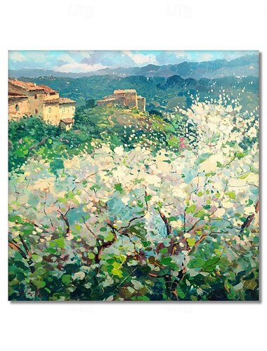  油絵 手作り 手描き 壁アート 印象 風景 キャンバス 絵画 ホームデコレーション 装飾 フレームなし 絵画のみ