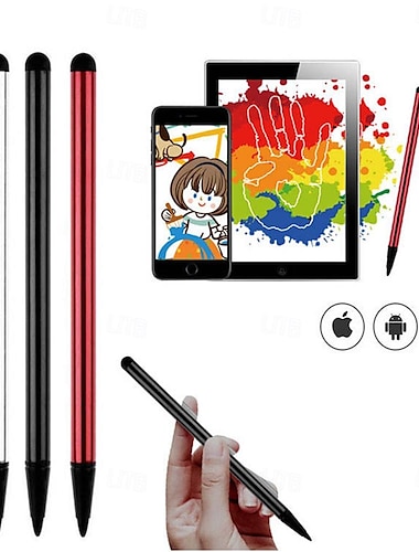  dubbel gebruik van resistieve en capacitieve schermen pen voor sony ericsson samsung xiaomi huawei ondersteuning alle tablets apple iphone draagbaar schattig twee modi metaal