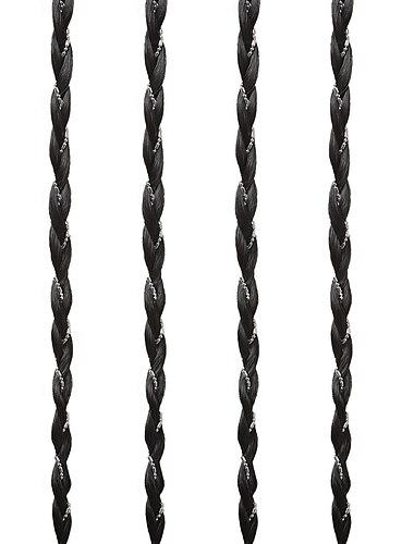  Glatt Kinky Glatt Synthetische Haare 20 Zoll Haar-Verlängerung Clip In / On 2St Sanft Damen