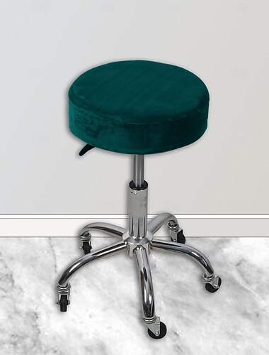  غطاء مقعد دائري عالمي مخملي - غطاء كرسي دوار دائري - غطاء مقعد دائري - ناعم ومتين - مثالي لحماية وتعزيز مقاعد البار