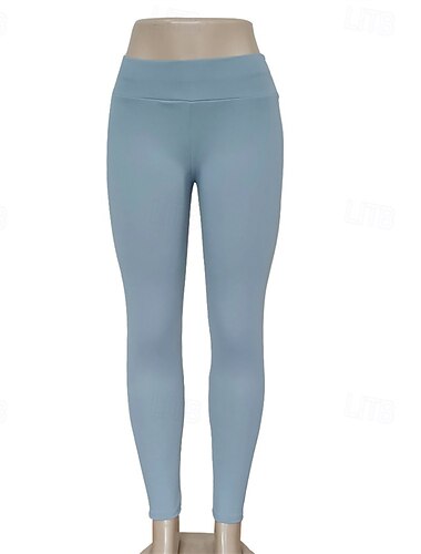  Per donna Pantaloni da yoga Leggings da yoga Fascia Elastica Vita Alta Yoga Allenamento in Palestra Pilates Collant Nero Rosa Blu marino Gli sport Abbigliamento sportivo Elasticizzato Taglia piccola