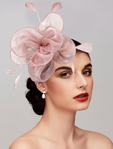  Tocados de rejilla fiesta de té carrera de caballos día de mujeres copa de melbourne hechos a mano con adorno floral tocado vestido para impresionar vestido día de carreras 2025