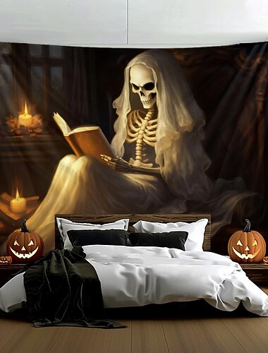  halloween dekorationer zombie brud hängande gobeläng väggkonst stor gobeläng väggmålning dekor fotografi bakgrund filt gardin hem sovrum vardagsrum