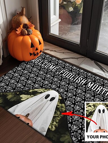  Halloween-Dekorationen, personalisierte Fußmatte, Küchenmatte, Bodenmatte, rutschfester Teppich, ölbeständiger Teppich, Indoor-Outdoor-Matte, Schlafzimmerdeko, Badezimmermatte, Eingangsteppich