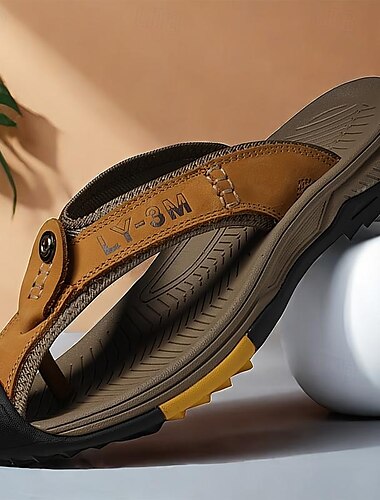  tongs d'extérieur marron pour hommes avec semelle durable - sandales confortables et légères pour la randonnée, la plage et les vêtements décontractés