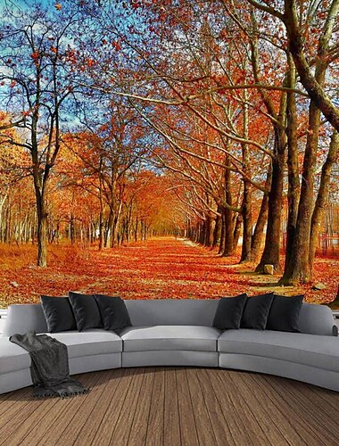 bos zonneschijn landschap hangend tapijt kunst aan de muur groot tapijt muurschildering decor foto achtergrond deken gordijn thuis slaapkamer woonkamer decoratie