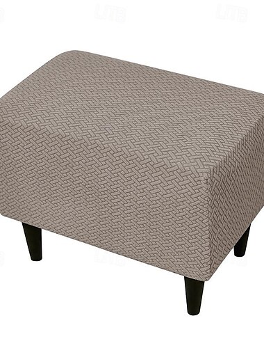  Hocker-Pedale-Bezüge, Jacquard-Stretch-Ottoman-Schonbezüge, dicke, faltbare Aufbewahrungsbezüge, quadratischer Fußhocker-Schutz mit elastischer Unterseite für das Wohnzimmer