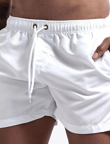  Herr Badshorts Boardshorts Nät Ficka Snörning Elastiskt midjeband Shorts Utomhus Sport & Utomhus Sport Andningsfunktion Snabb tork Mjuk Strand Träna Skräddarsydd passform Sportkläder Sportkläder
