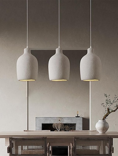  Lámpara colgante LED Fuente de luz de 3 colores 30 cm 1 luz estilo japonés en forma de jarrón espuma de alta densidad creativa e27 montaje empotrado accesorios de iluminación de techo oficina hotel