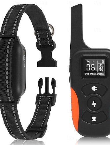  3300ft Reichweite Fern-Hundetrainingshalsband Anti-Bell-Halsband 3 Modi Piepton (9 Töne) und Vibrationsschock wasserdicht &wiederaufladbar für kleine, mittelgroße und große Hunde