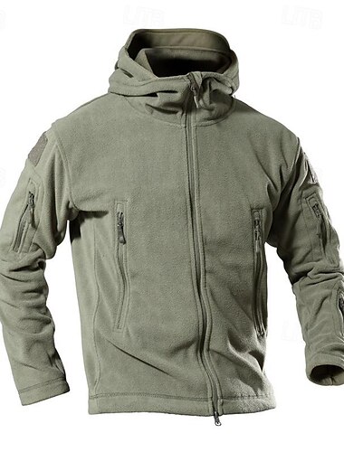  Herren Fleecejacke für Wanderer Winter Draussen Warm Weich Komfortabel Vliesjacken Leichte Jacke Voller Reißverschluss Klettern Camping / Wandern / Höhlenforschung Reisen Schwarz Braun Grün Grau