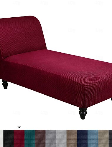  armløs sjeselongtrekk, stretch lounge sjeselong overtrekk myk hvilestol sofa glidetrekk dyremøbelbeskytter for innendørs soverom sjeselong