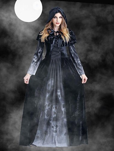  Hexe Vampir Walpurgisnacht Cosplay Kostüm Kinder Erwachsene Damen Mädchen Cosplay Party Maskerade Karneval Maskerade Einfaches Karnevalskostüm