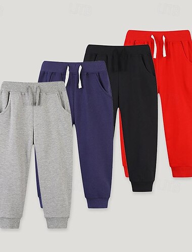  Chlapecké 3D Pevná barva Kalhoty Tepláky Jaro Podzim Aktivní Základní Děti 4 roky + Venkovní Sport Ležérní Běžný