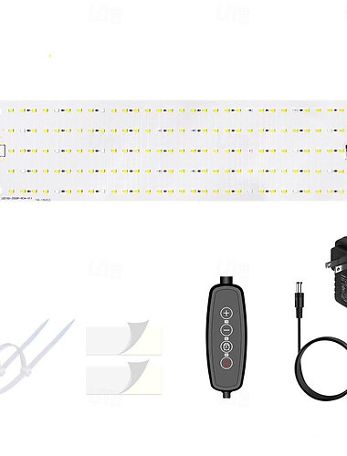  LED-Pflanzenpanel-Licht, ultradünn, Vollspektrum, dimmbar, Timer, Pflanzenlichter unter dem Schrank, Wachstumslampe für Zimmerpflanzen, Rack