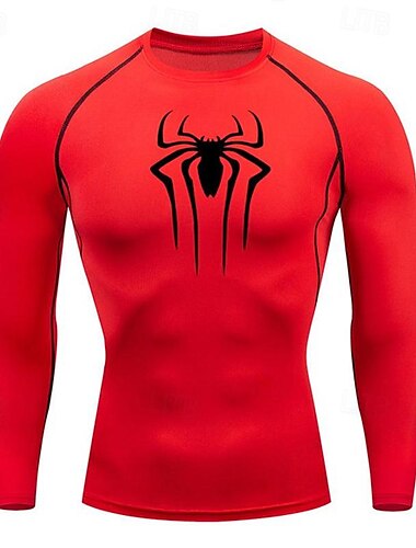  Per uomo T-shirt Compressione Maglia Atletica Maglia da palestra Camicia fitness Manica lunga Maglietta Informale Athleisure Traspirante Asciugatura rapida Morbido Fitness Allenamento in palestra