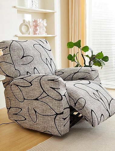  Fundas elásticas para sillón reclinable de seda con leche Chivas, a prueba de polvo, antideslizantes, con estampado elástico para sofá