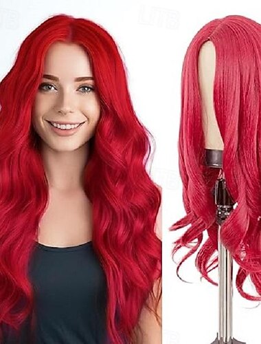  Parrucche Lunga per Donne Parte Centrale Ondulata - Parrucca Sintetica Resistente al Calore dall'Aspetto Naturale per Eventi Feste Cosplay Quotidiane di 26IN (Ombre Biondo) Halloween