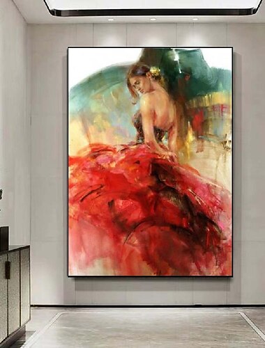  handgemaltes Ölgemälde einer nackten Frau auf Leinwand, moderne Kunst, Leinwand-Wandkunst – Mädchengemälde, Leinwandgemälde für Schlafzimmer, Bar, Wanddekoration