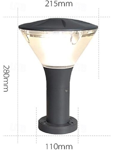 LED-Außenwandleuchte warmweiß 28/78 cm rostfreie europäische kreative Aluminium-PC-Pfostenleuchten moderne einfache graue IP54-wasserdichte Außensäulenleuchten Rasengartenhaus Villa Straßendekorative