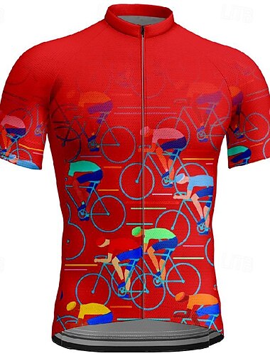  Homens Camisa para Ciclismo Manga Curta Moto Camiseta Camisa / Roupas Para Esporte com 3 bolsos traseiros Ciclismo de Montanha Respirável Secagem Rápida Design Anatômico Capilaridade Preto Amarelo