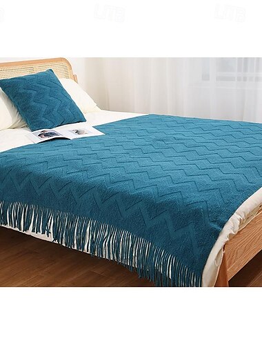  Cut samt welle sommer sofa abdeckung decke gestrickte decke büro klimaanlage decke nickerchen decke bett ende decke