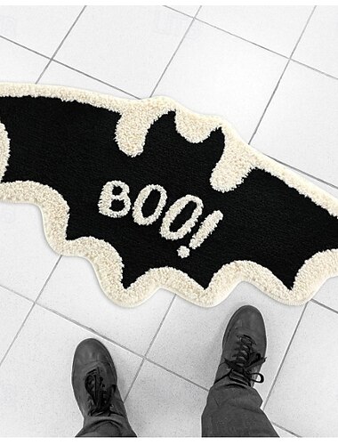  Halloween-Dekorationen, unregelmäßige Fußmatte, Tod, Küchenmatte, Bodenmatte, rutschfester Flächenteppich, ölbeständiger Teppich, Indoor-Outdoor-Matte, Schlafzimmerdeko, Badezimmermatte,