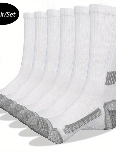  Hombre 6 pares Paquetes múltiples Calcetín Calcetines para correr Calcetines informales Negro+Blanco+Gris Negro Color Bloque de color Plano Deporte Diario Vacaciones Básico Medio Primavera Otoño Moda