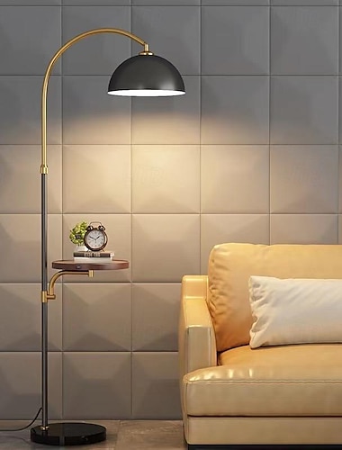  Lámparas de pie para sala de estar, lámpara de pie LED lateral para sofá, mesita de noche para dormitorio, lámparas integradas, bandeja de té de vidrio, luces de pie