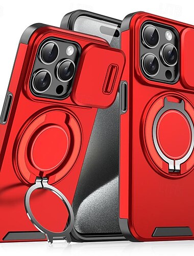  Handy Hülle Handyhüllen Für iPhone 16 Pro Max Plus iPhone 15 14 Pro Max Plus iPhone 13 12 11 Pro Max Rückseite Ringhalter Stoßfest PC