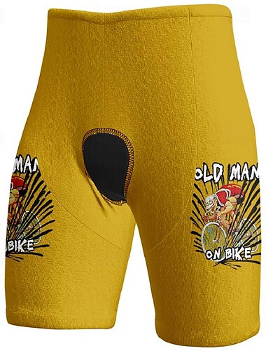  Herren Radunterhose Radhose Radlerhose Fahrradhose Fahrradshorts Fahhrad Kurze Hose Slim Fit Sport Graphic Atmungsaktiv Schnelltrocknend Hochelastisch Komfortabel Gelb Rosa Bekleidung