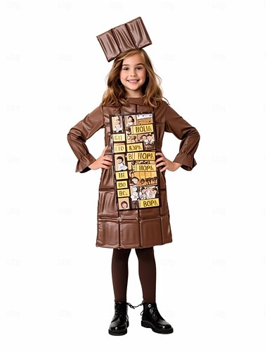  Charlie und die Schokoladenfabrik Wonka Schokoladenriegel Cosplay Kostüm Cosplay Film Cosplay for Jungen Mädchen Kinder Karneval Maskerade Veranstaltung / Fest Maskerade