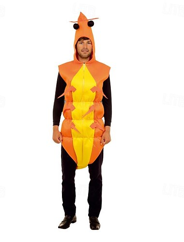  Garnele Faschingskostüme Cosplay Kostüm Lustige Kostüme Erwachsene Herren Damen Cosplay Leistung Party Halloween Karneval Maskerade Einfaches Karnevalskostüm