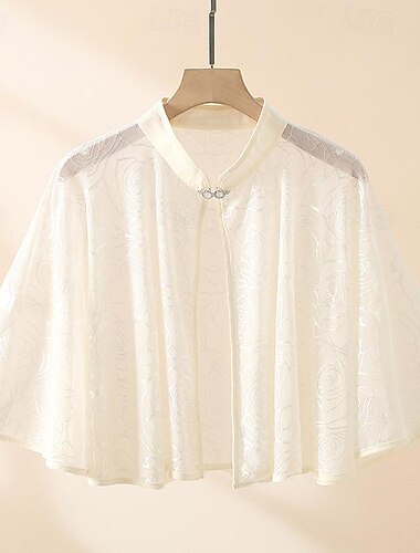  Wickeltücher für Frauen Elegant Luxus Ärmellos Polyester Hochzeit Schals Mit Spitze Für Hochzeit Sommer
